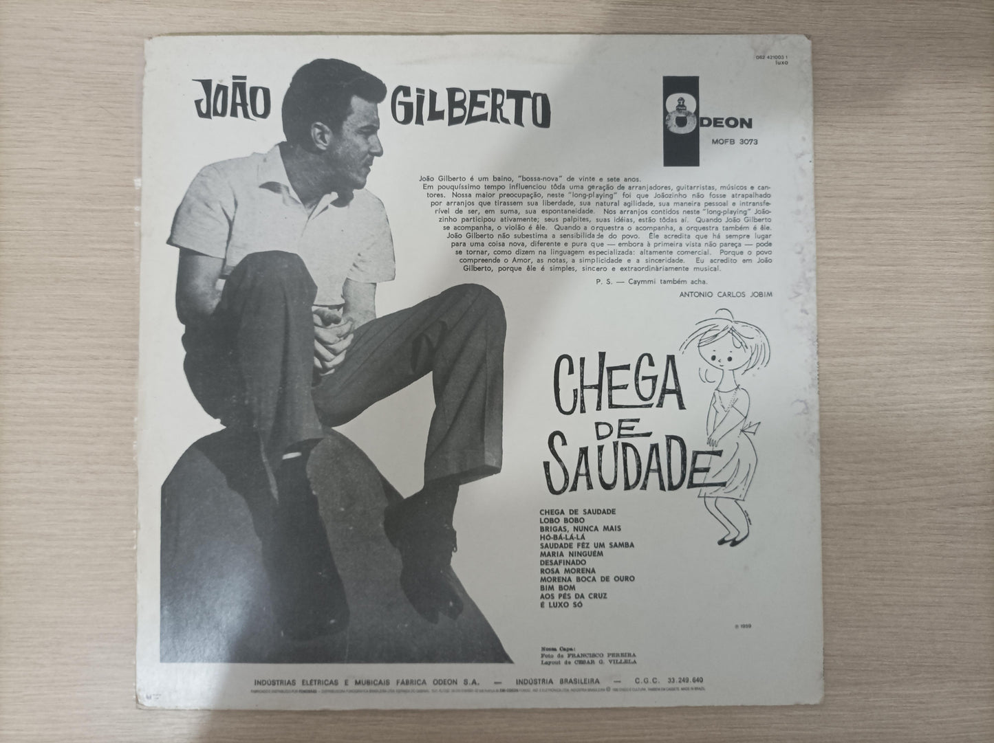Disco Vinil Chega De Saudade João Gilberto A