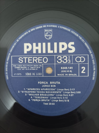 Lp Vinil Jorge Ben Força Bruta Original 1975 Importado