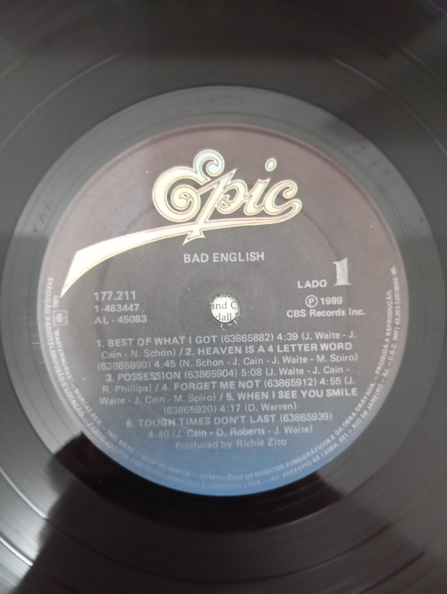 Lp Vinil Bad English 1989 Com Encarte