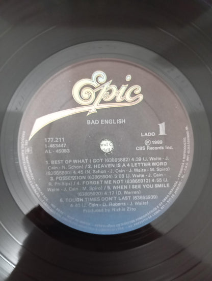 Lp Vinil Bad English 1989 Com Encarte