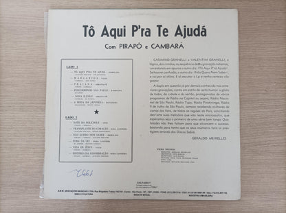 Lp Vinil Pirapó E Cambará Tô Aqui P'ra Te Ajudá