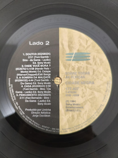 Lp Vinil Cidade Negra Sobre Todas As Forças Com Encarte