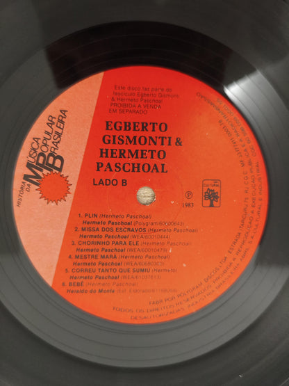 Lp Vinil Egberto Gismonti & Hermeto História MPB Capa Dupla