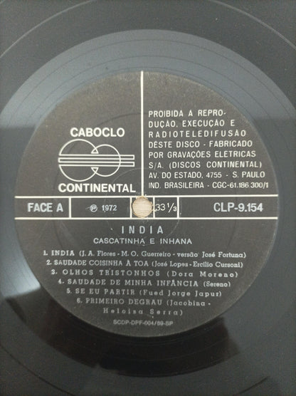 Lp Vinil Cascatinha e Inhana India