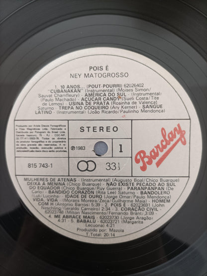 Lp Vinil Ney Matogrosso ...Pois É Com Encarte