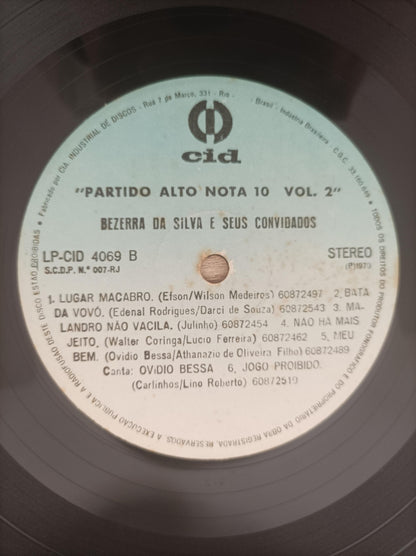 Lp Vinil Bezerra Da Silva Partido Alto Nota 10 Vol. 2