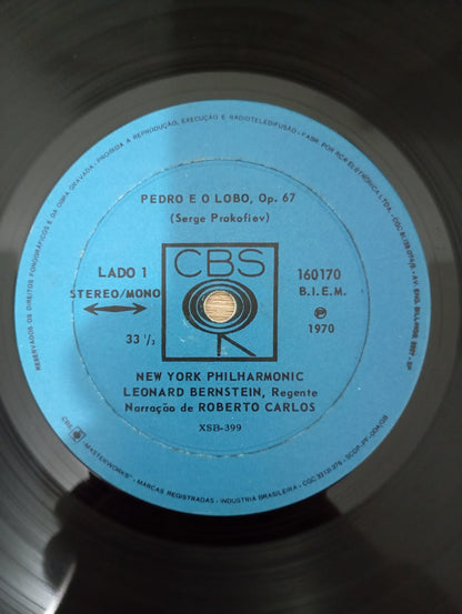 Lp Vinil Roberto Carlos Narra Pedro E O Lôbo Op. 67