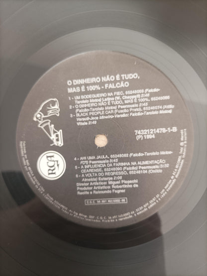 Lp Vinil Falcão O Dinheiro Não É Tudo Mas É 100% Com Encarte