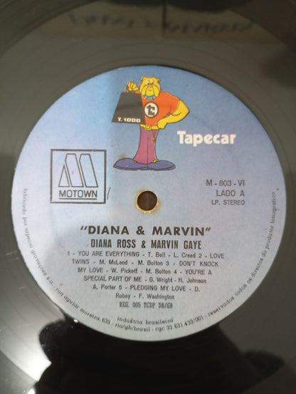 Lp Vinil Diana Ross & Marvin Gaye 1974 Com Encarte