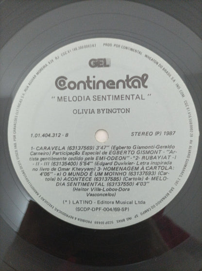 Lp Vinil Olivia Byington Melodia Sentimental Com Encarte