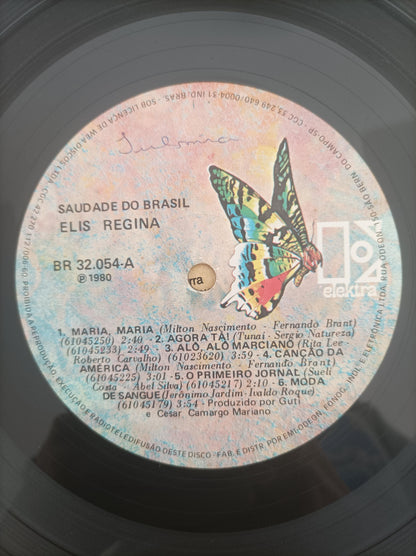 Disco Vinil Saudade Do Brasil Elis Regina Com Encarte A