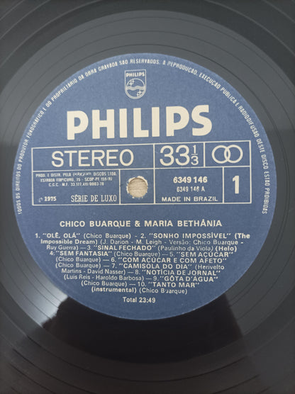 Lp Vinil Chico Buarque & Maria Bethânia Ao Vivo