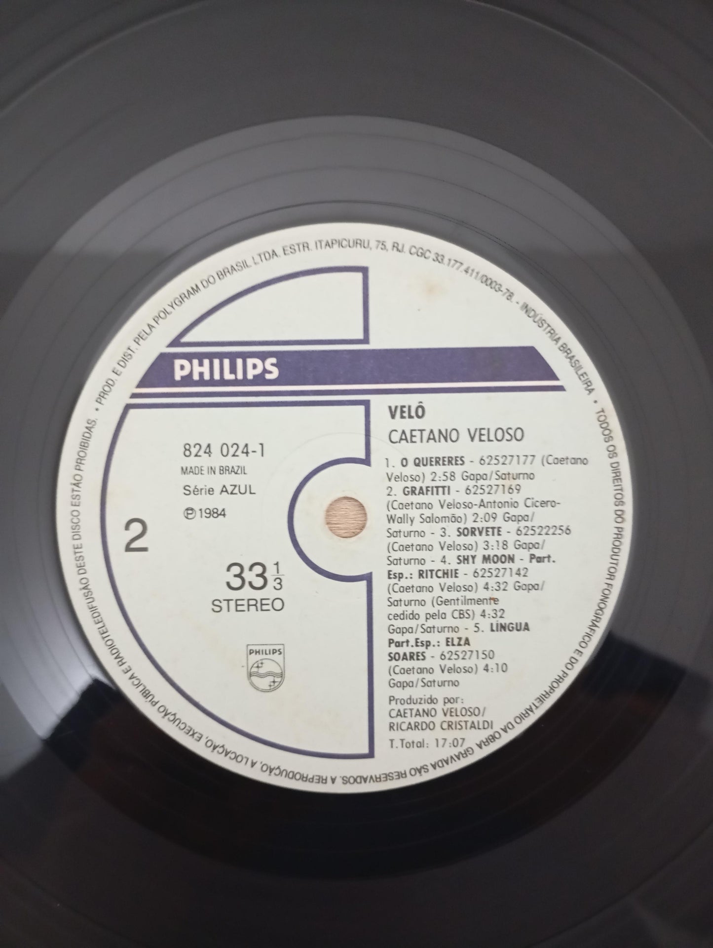 Disco Vinil Velô Caetano Veloso A