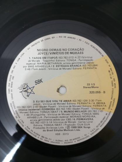 Lp Vinil Joyce Vinicius de Moraes Negro Demais C Encarte