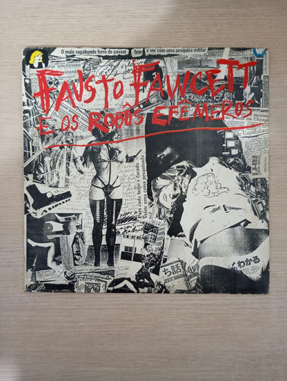 Lp Vinil Fausto Fawcett E Os Robôs Efêmeros 1987 Com Encarte