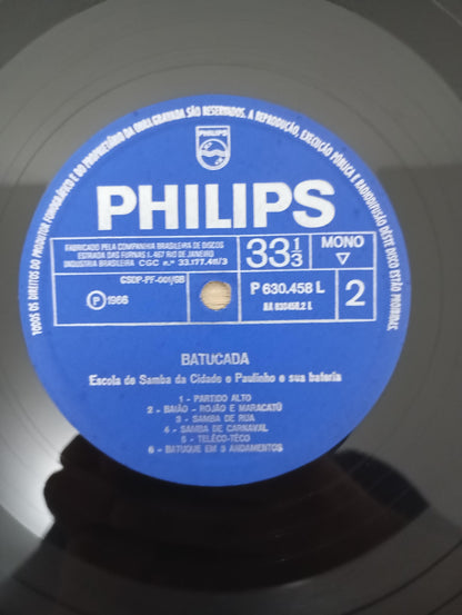 Lp Vinil Escola de Samba & Paulinho Batucada
