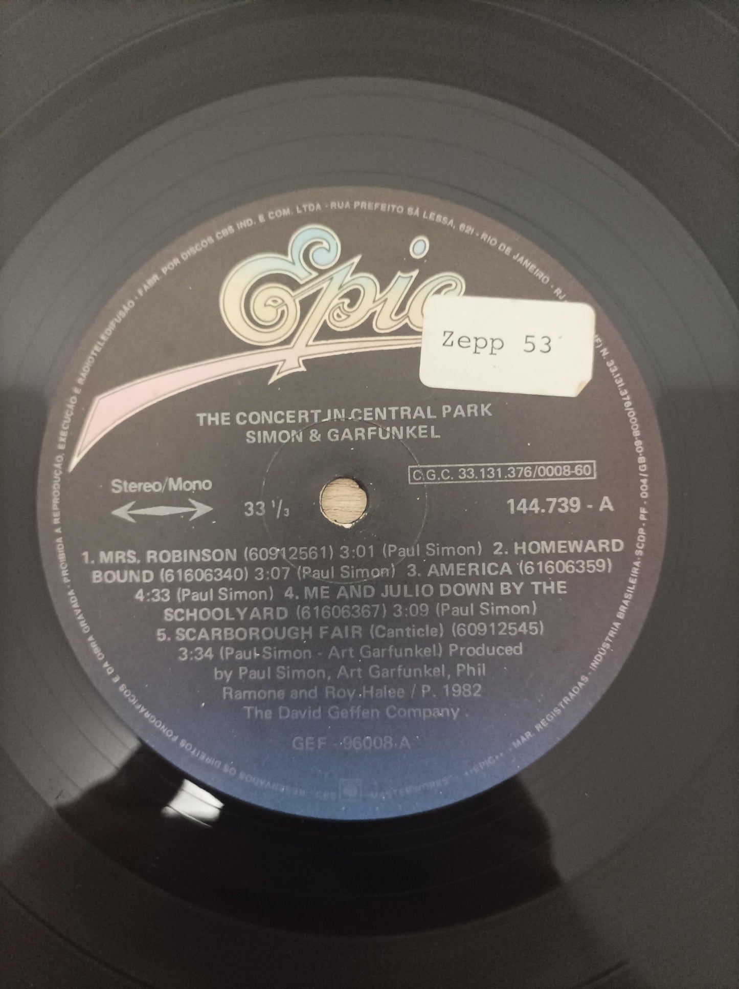Disco Vinil Concert Central Park Simon & Garfunkel Duplo B