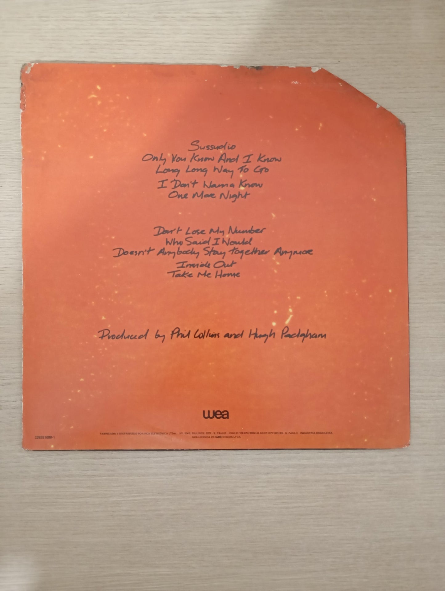 Lp Vinil Phil Collins No Jacket Required Com Encarte
