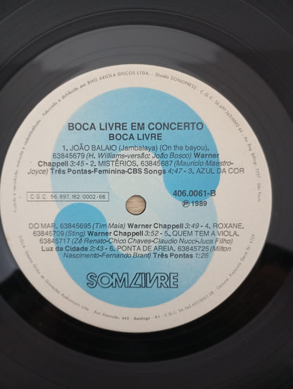 Disco Vinil Em Concerto Boca Livre Com Encarte A