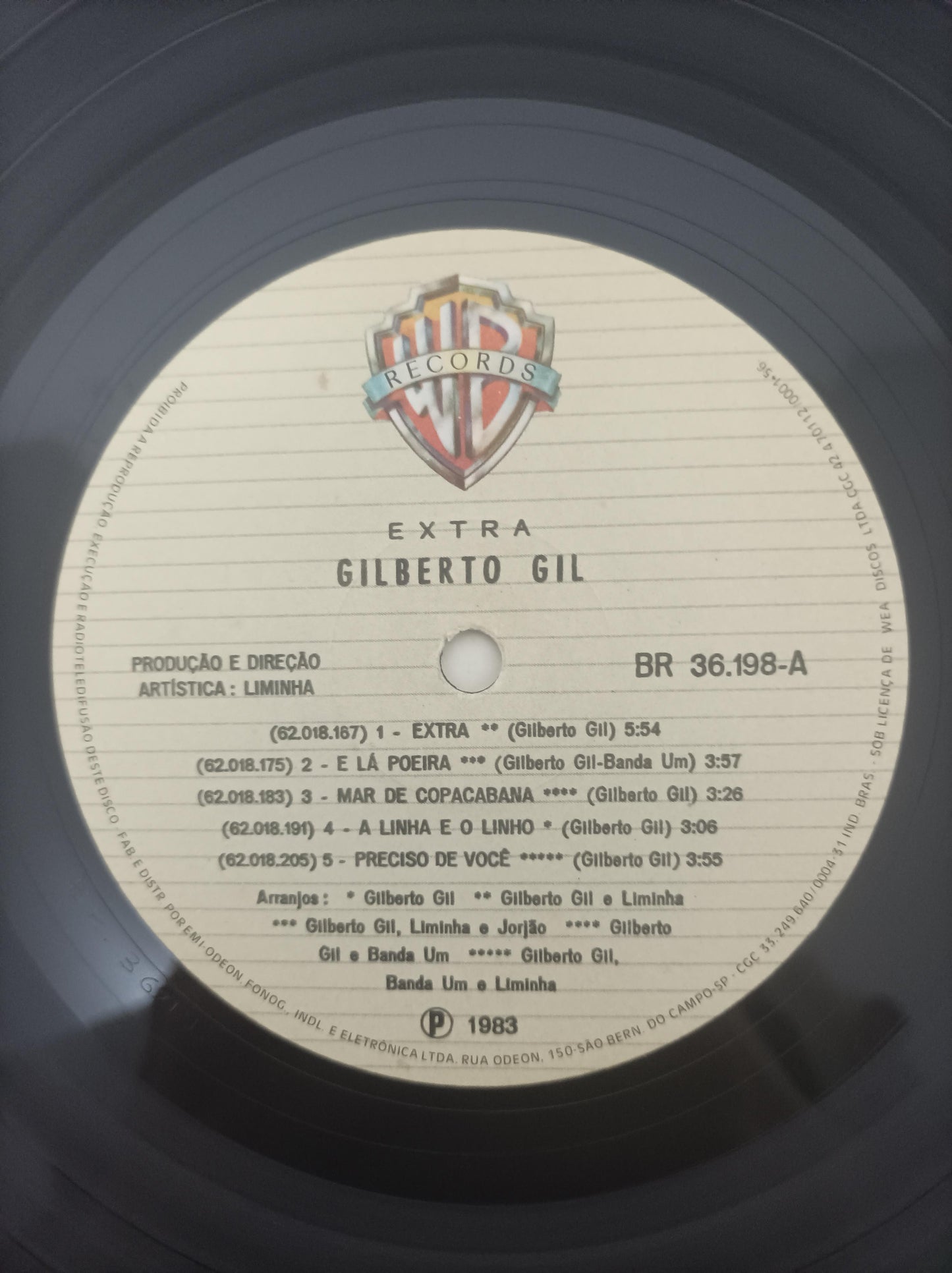 Disco Vinil Extra Gilberto Gil Capa Dupla Com Encarte A