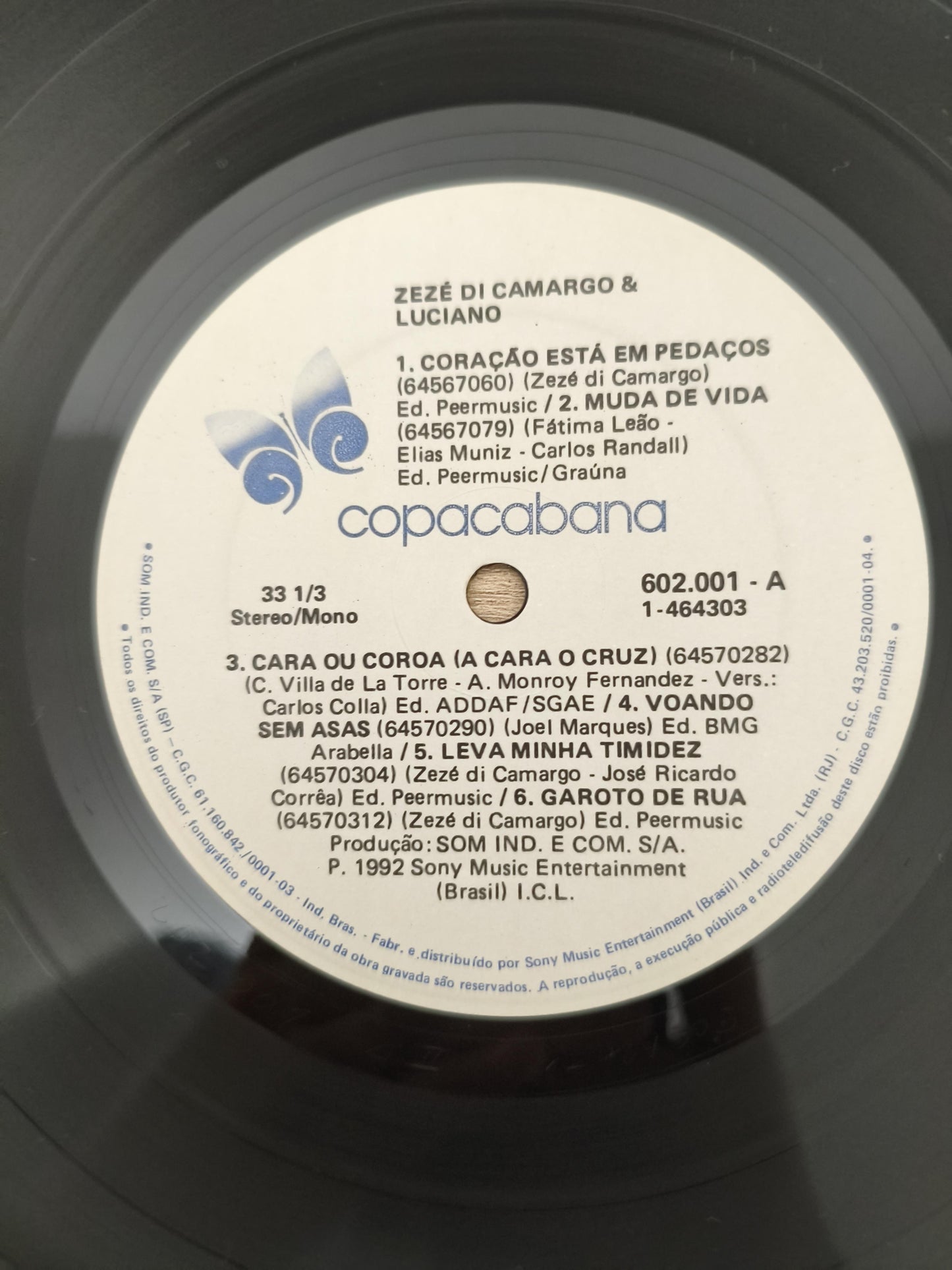 Lp Vinil Zezé Di Camargo & Luciano 1992