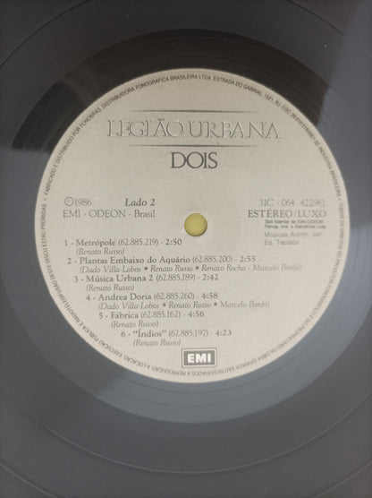 Lp Vinil Legião Urbana Dois Com Encarte