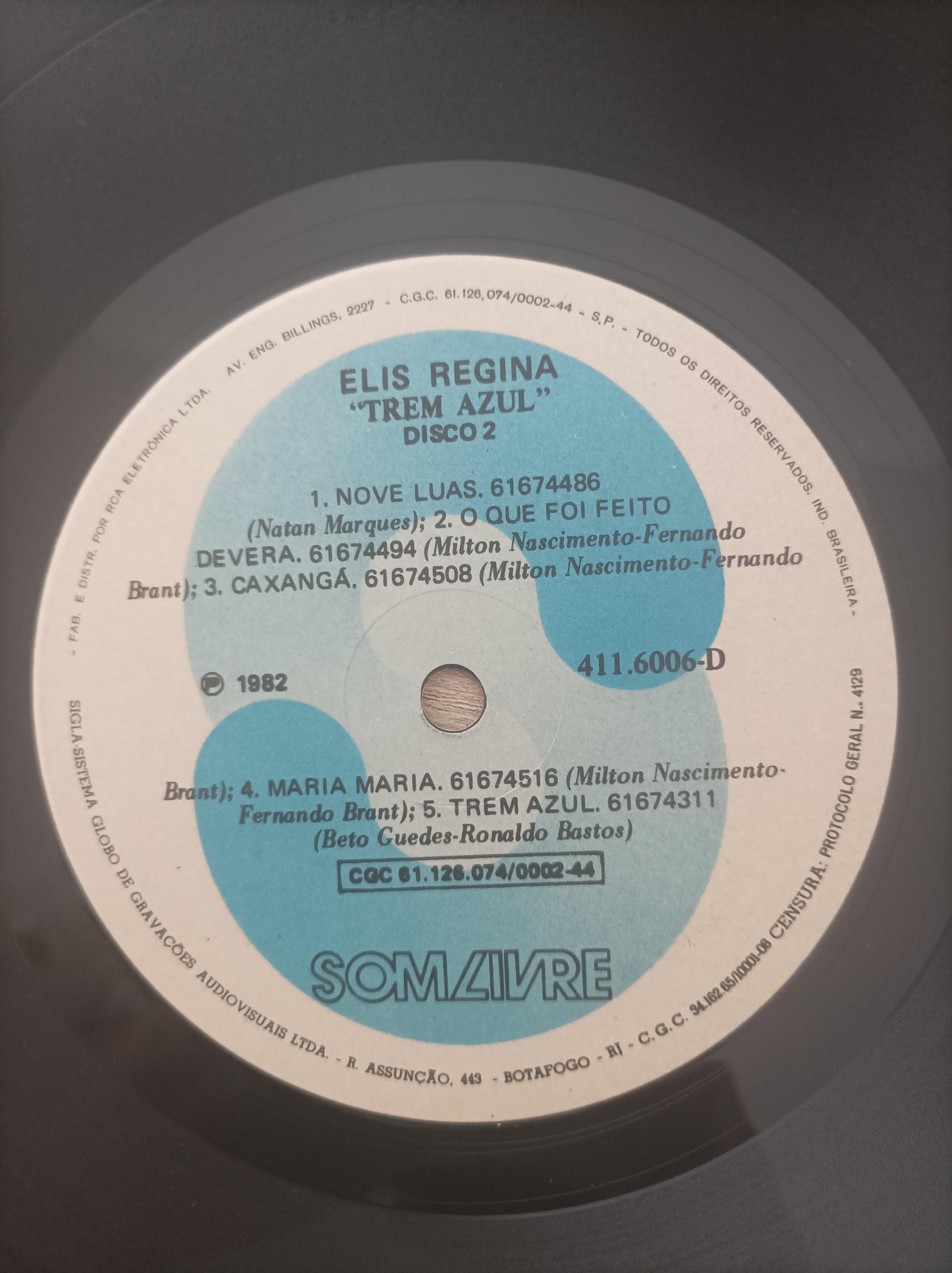 Disco Vinil Trem Azul Elis Regina Duplo A