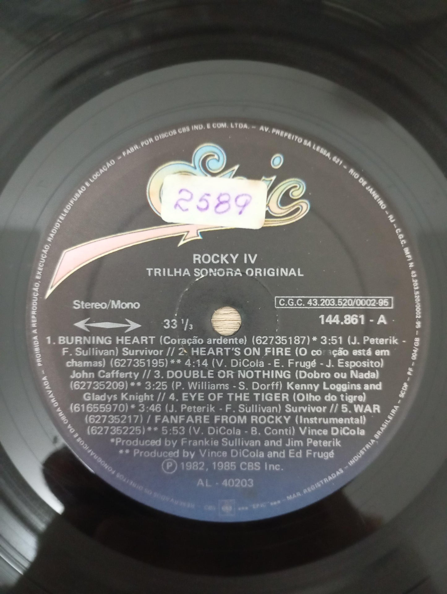 Lp Vinil Trilha Sonora Rocky IV