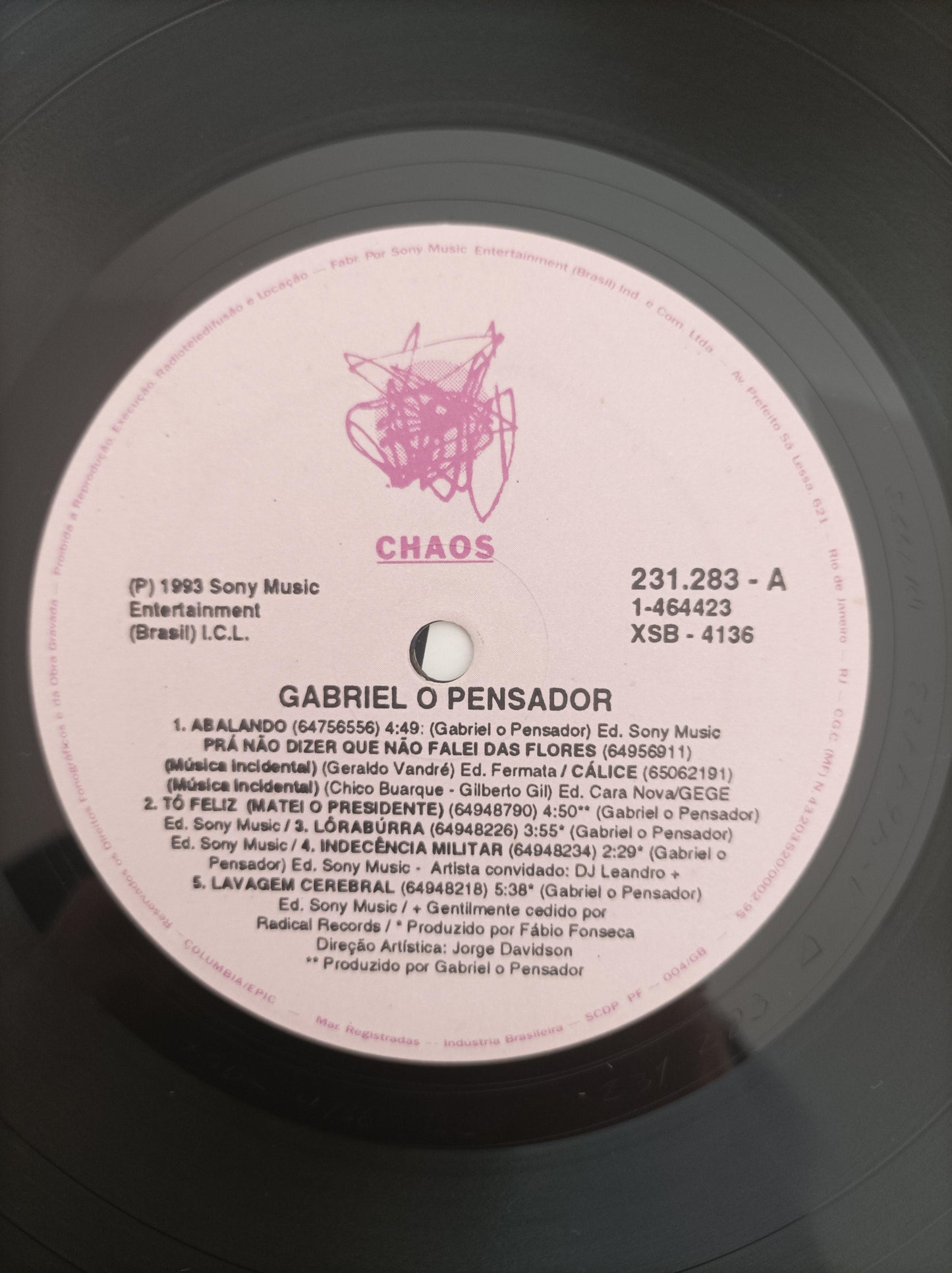 Disco Vinil 1993 Gabriel O Pensador Com Encarte A