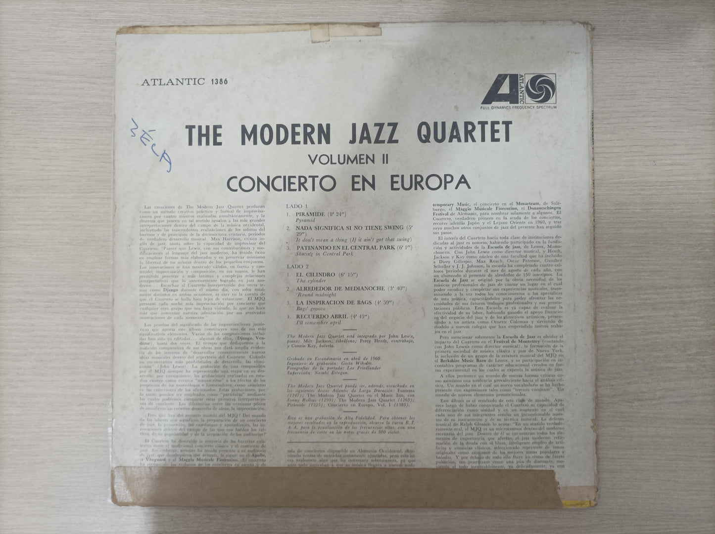 Lp Vinil Modern Jazz Quartet Concierto En Europa 2 Importado