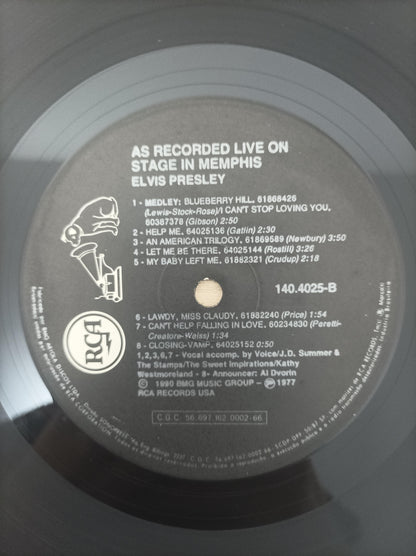 Lp Vinil Elvis Presley Recorded Live On Stage In Memphis