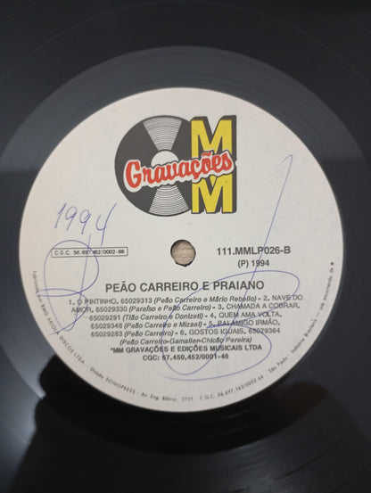 Lp Vinil Peão Carreiro e Praiano 1994