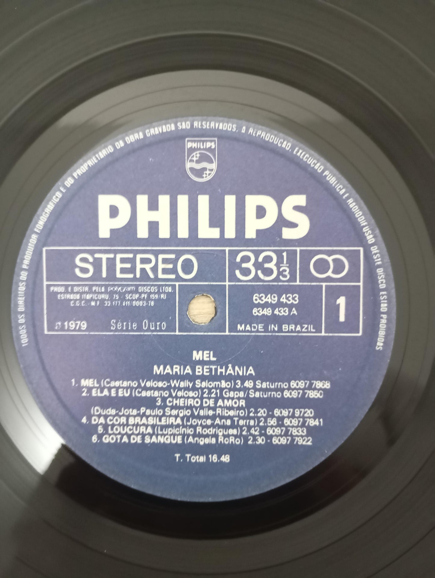 Lp Vinil Maria Bethânia Mel Com Encarte