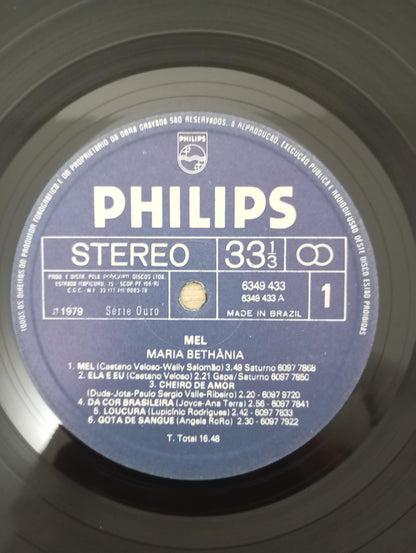 Lp Vinil Maria Bethânia Mel Com Encarte