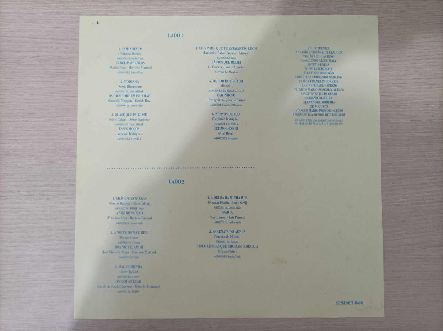 Lp Vinil Carlos José Brasil Seresta Com Encarte
