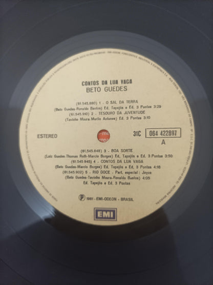 Disco Vinil Contos Da Lua Vaga Beto Guedes Com Encarte A