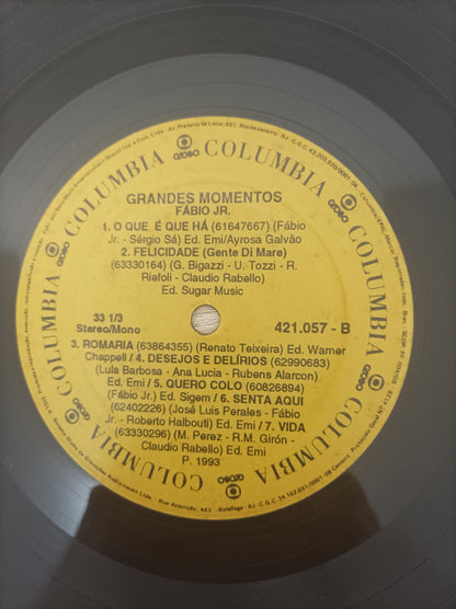 Lp Vinil Fábio Jr. Grandes Momentos