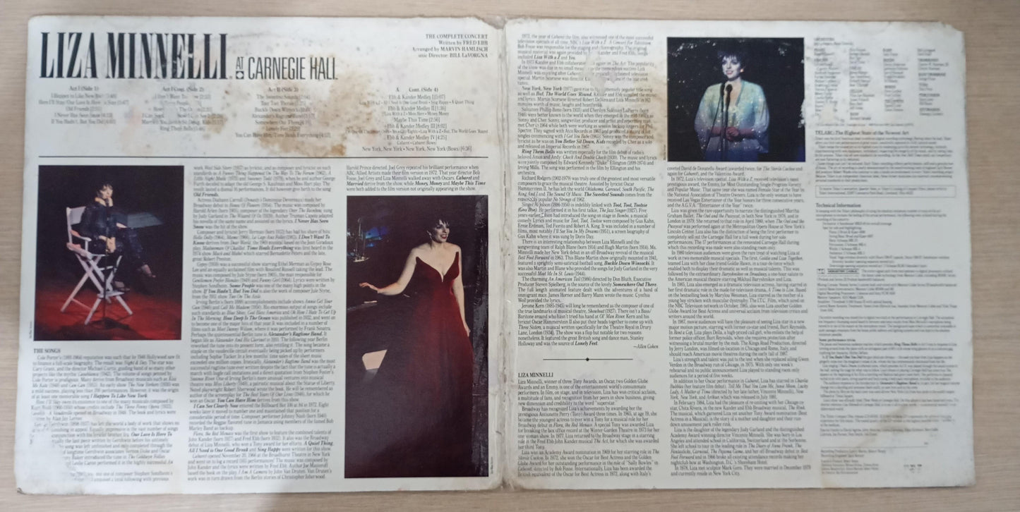 Lp Vinil Liza Minnelli At Carnegie Hall Duplo Importado
