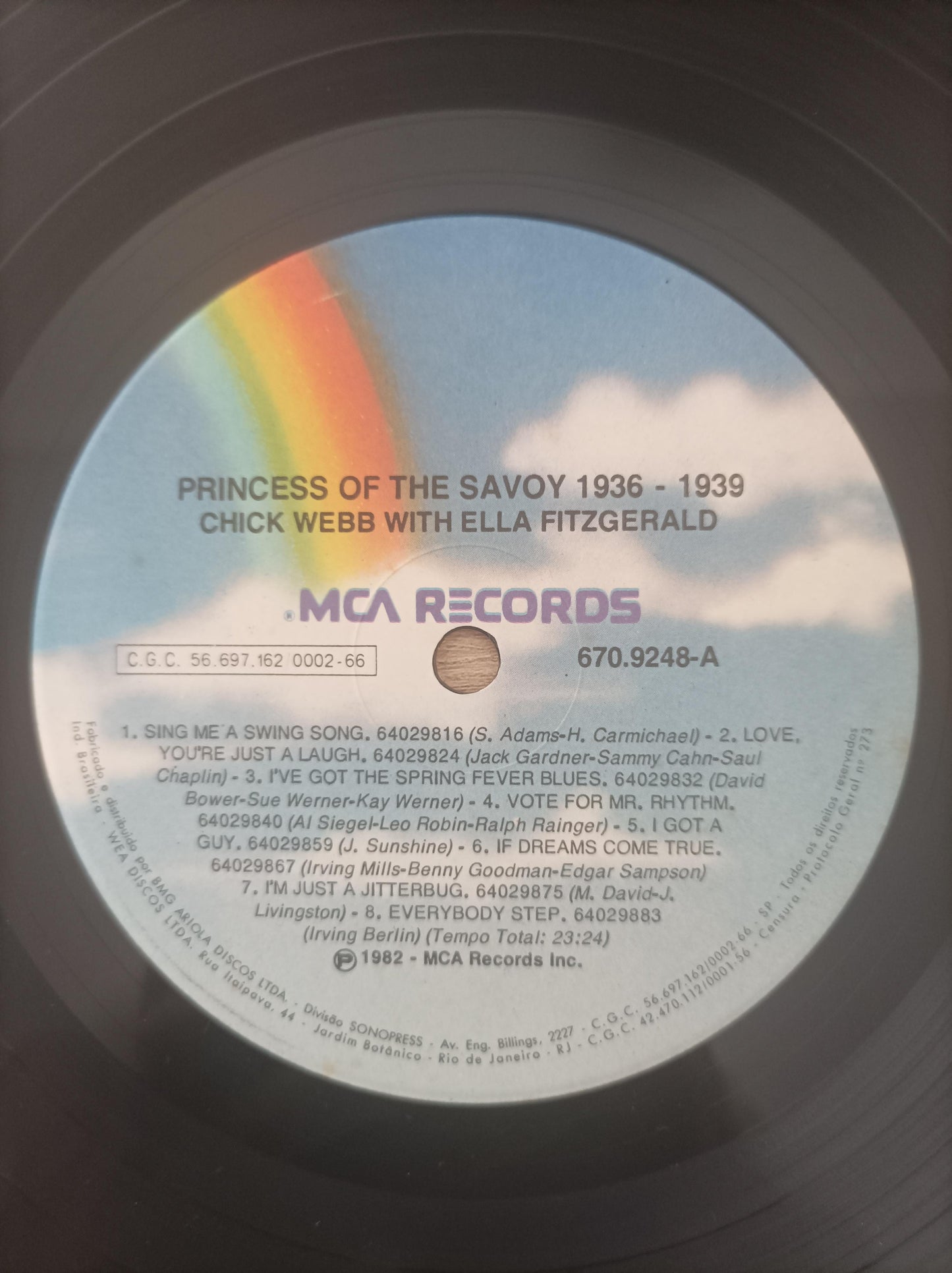 Lp Vinil Chick Webb Ella Fitzgerald Princess Savoy Importado