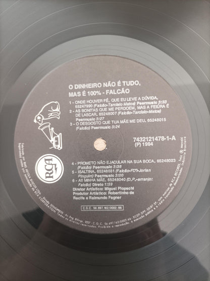 Lp Vinil Falcão O Dinheiro Não É Tudo Mas É 100% Com Encarte