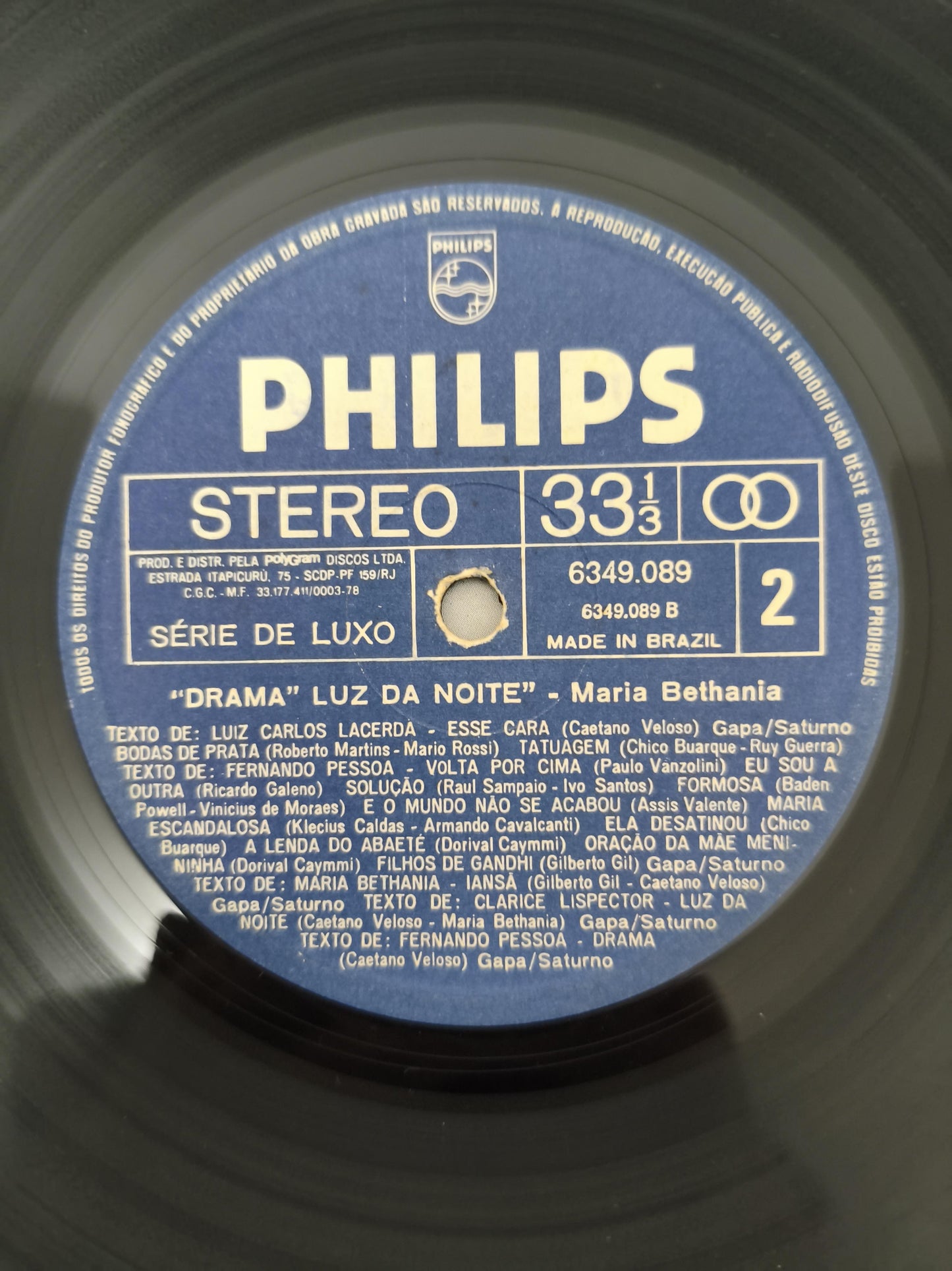 Lp Vinil Maria Bethânia Drama 3º Ato "Luz Da Noite"