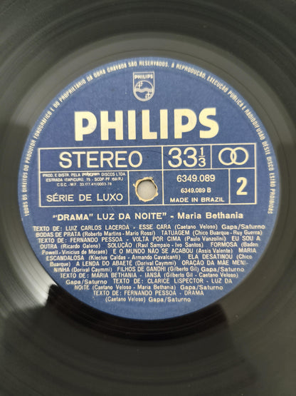 Lp Vinil Maria Bethânia Drama 3º Ato "Luz Da Noite"
