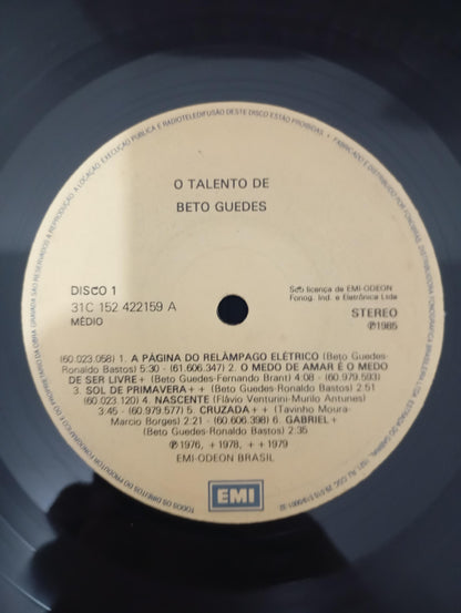 Lp Vinil Beto Guedes O Talento De Beto Guedes Duplo