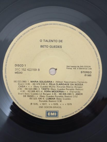 Lp Vinil Beto Guedes O Talento De Beto Guedes Duplo