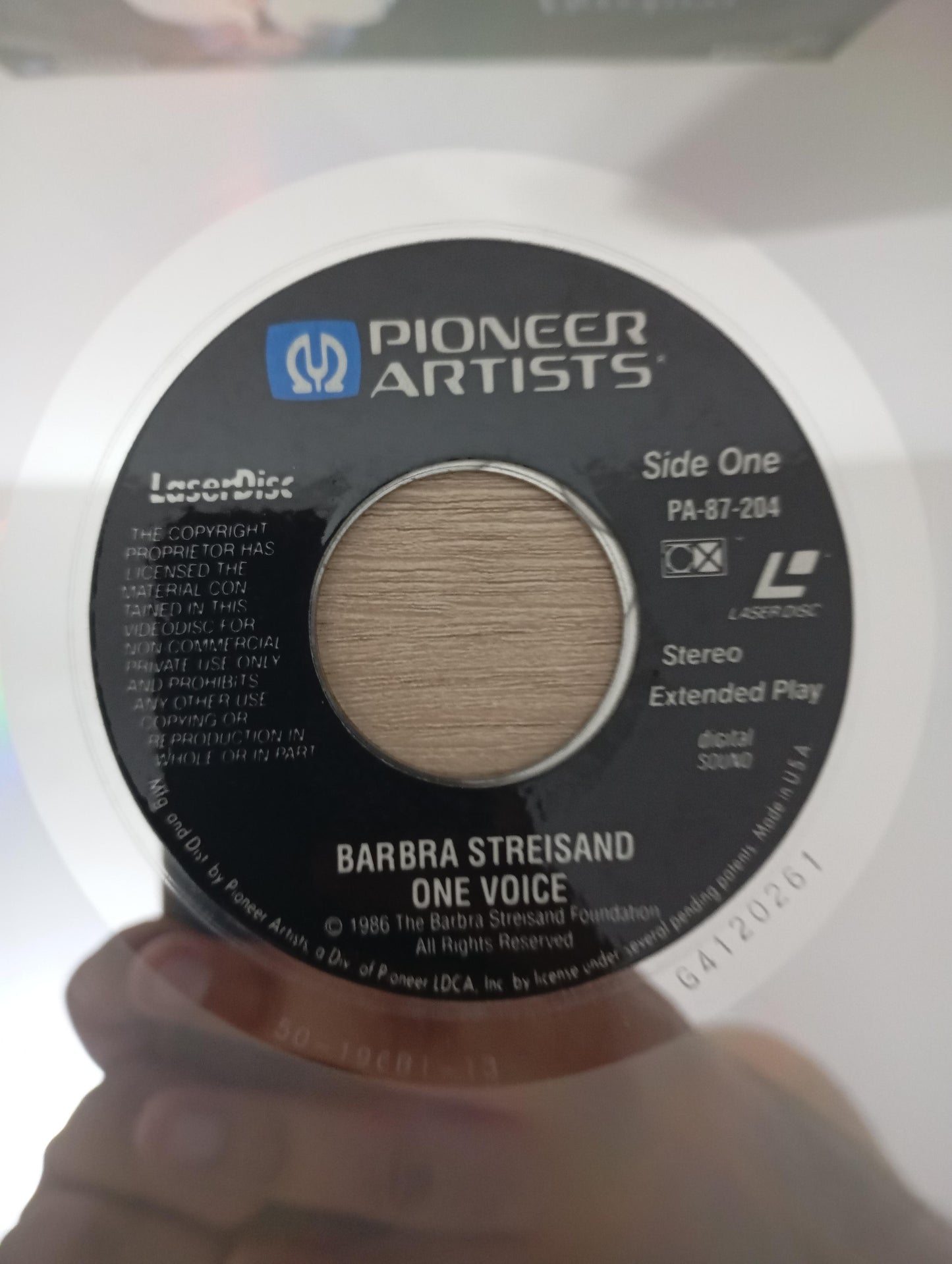 LD LaserDisc Barbra Streisand One Voice Import USA