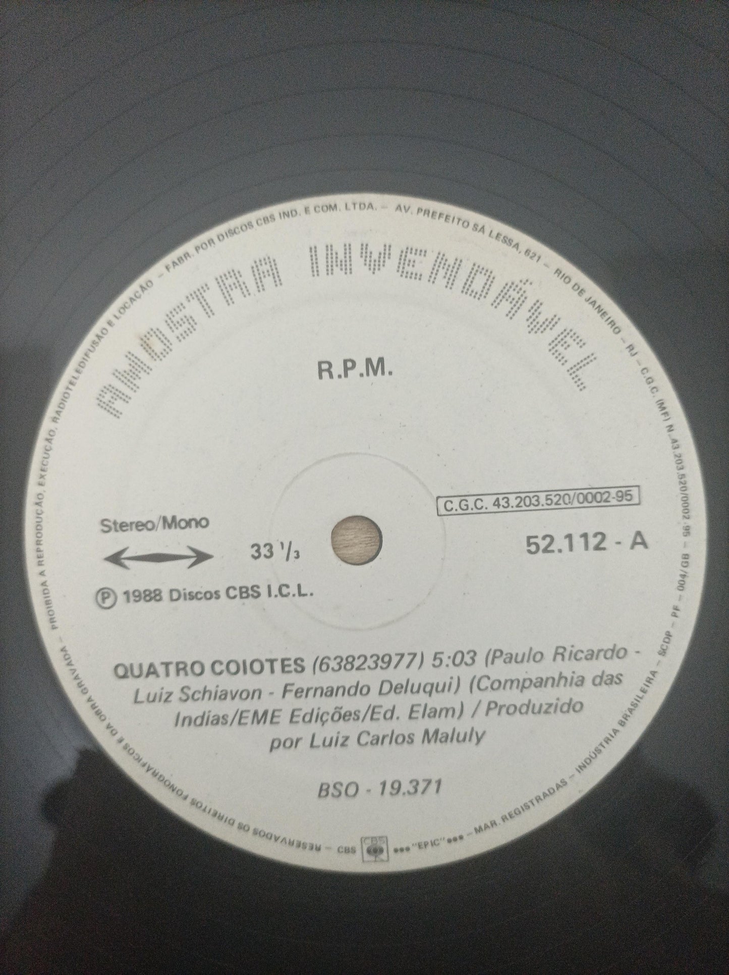 Lp Vinil RPM Quatro Coiotes