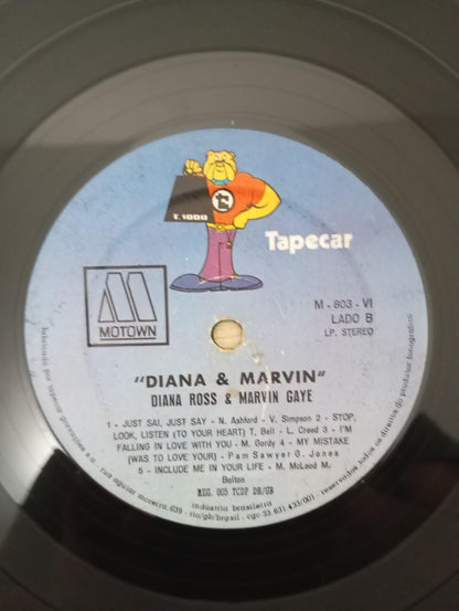 Lp Vinil Diana Ross & Marvin Gaye 1974 Com Encarte