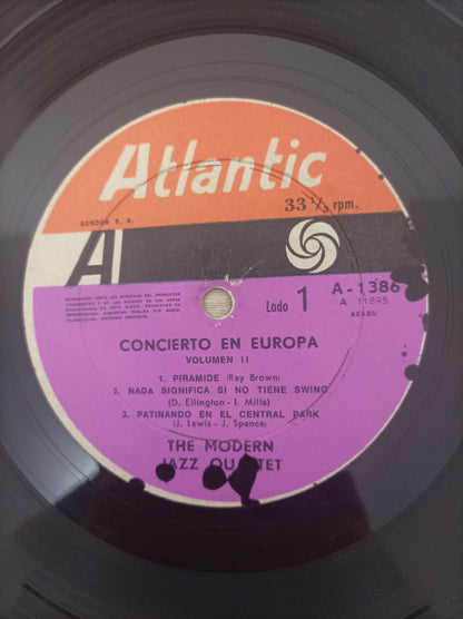 Lp Vinil Modern Jazz Quartet Concierto En Europa 2 Importado
