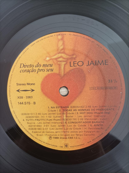 Lp Vinil Leo Jaime Direto Do Meu Coração Pro Seu