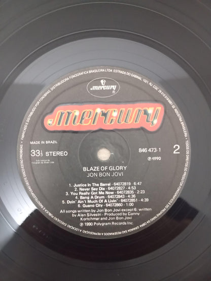 Lp Vinil Jon Bon Jovi Blaze Of Glory Com Encarte